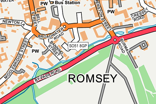 SO51 8GP map - OS OpenMap – Local (Ordnance Survey)