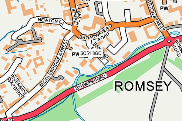 SO51 8GQ map - OS OpenMap – Local (Ordnance Survey)