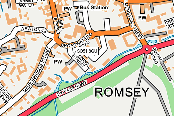 SO51 8GU map - OS OpenMap – Local (Ordnance Survey)