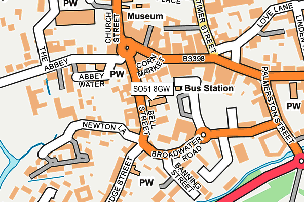 SO51 8GW map - OS OpenMap – Local (Ordnance Survey)