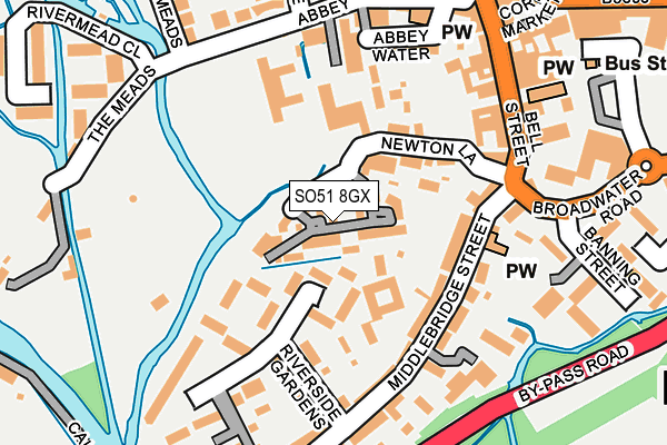 SO51 8GX map - OS OpenMap – Local (Ordnance Survey)