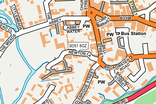 SO51 8GZ map - OS OpenMap – Local (Ordnance Survey)