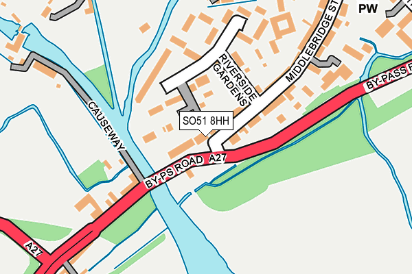 SO51 8HH map - OS OpenMap – Local (Ordnance Survey)