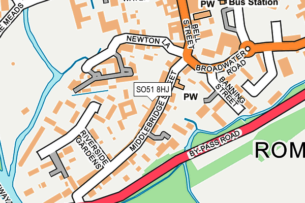 SO51 8HJ map - OS OpenMap – Local (Ordnance Survey)