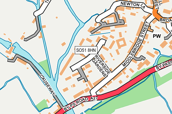SO51 8HN map - OS OpenMap – Local (Ordnance Survey)