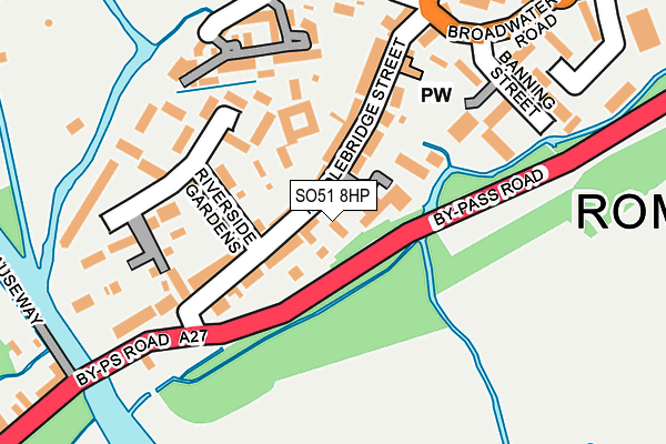 SO51 8HP map - OS OpenMap – Local (Ordnance Survey)