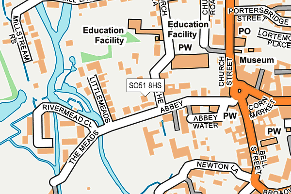 SO51 8HS map - OS OpenMap – Local (Ordnance Survey)