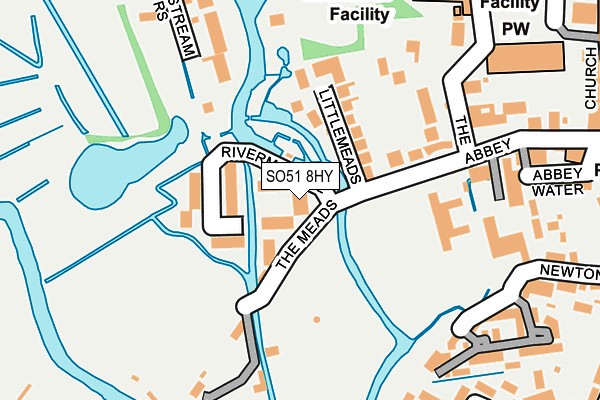 SO51 8HY map - OS OpenMap – Local (Ordnance Survey)