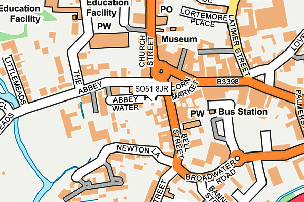 SO51 8JR map - OS OpenMap – Local (Ordnance Survey)