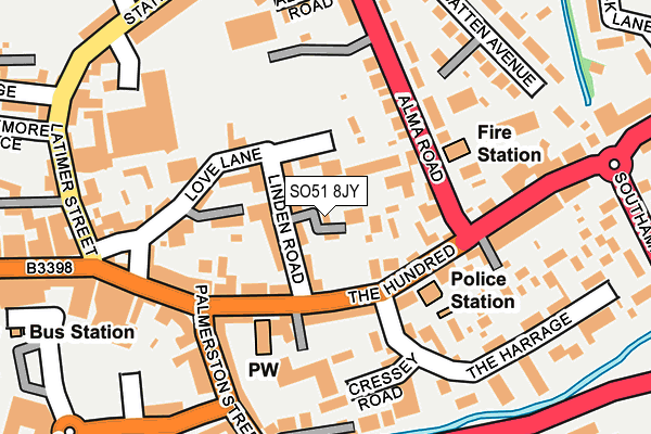 SO51 8JY map - OS OpenMap – Local (Ordnance Survey)