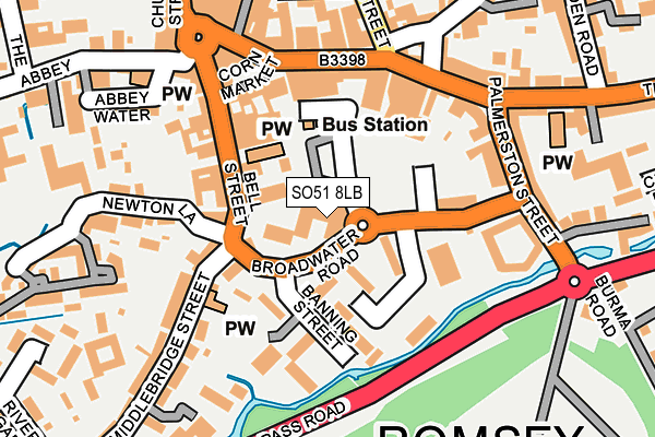 SO51 8LB map - OS OpenMap – Local (Ordnance Survey)