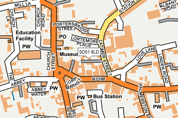 SO51 8LD map - OS OpenMap – Local (Ordnance Survey)