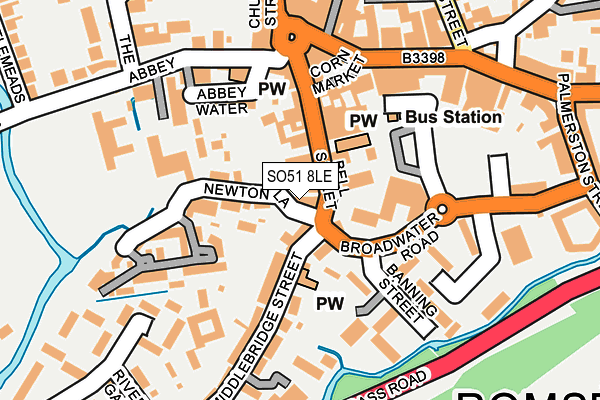 SO51 8LE map - OS OpenMap – Local (Ordnance Survey)