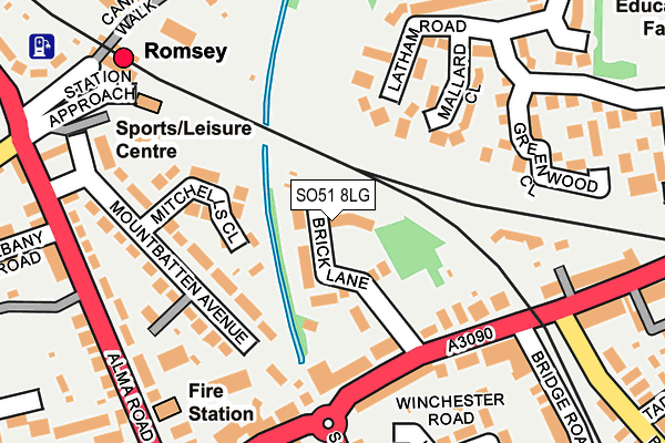 SO51 8LG map - OS OpenMap – Local (Ordnance Survey)