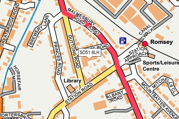 SO51 8LH map - OS OpenMap – Local (Ordnance Survey)