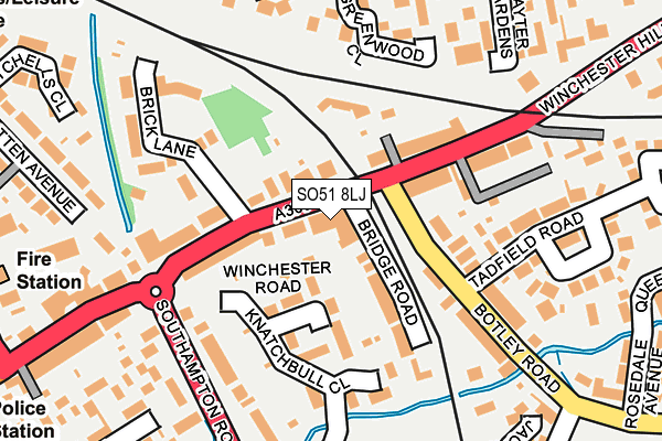 SO51 8LJ map - OS OpenMap – Local (Ordnance Survey)