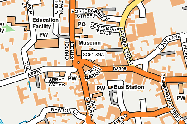 SO51 8NA map - OS OpenMap – Local (Ordnance Survey)