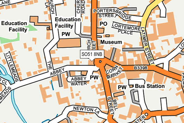 SO51 8NB map - OS OpenMap – Local (Ordnance Survey)