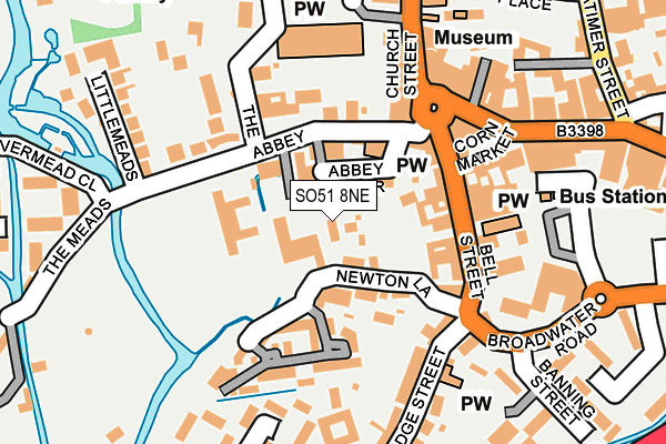 SO51 8NE map - OS OpenMap – Local (Ordnance Survey)