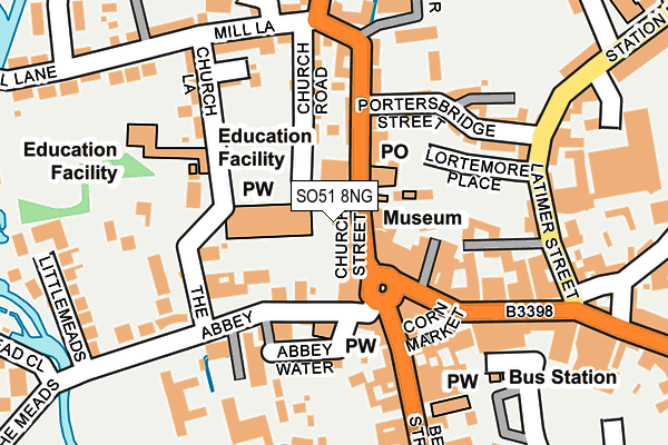 SO51 8NG map - OS OpenMap – Local (Ordnance Survey)