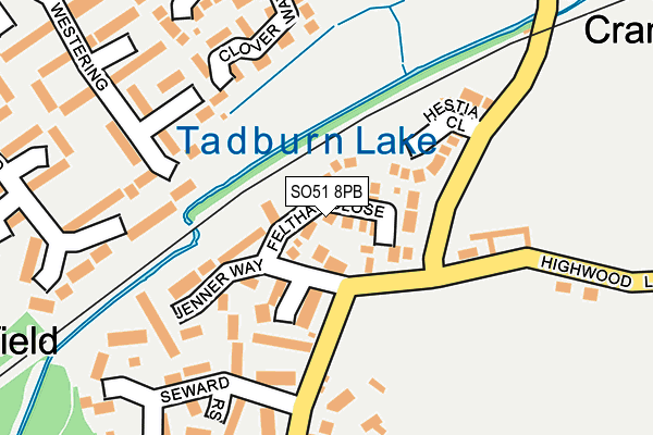 SO51 8PB map - OS OpenMap – Local (Ordnance Survey)