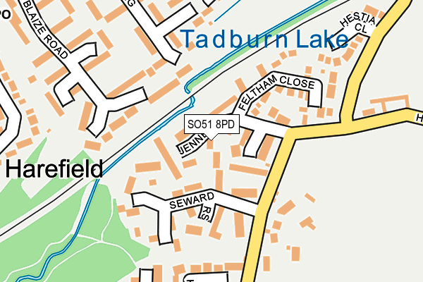 SO51 8PD map - OS OpenMap – Local (Ordnance Survey)