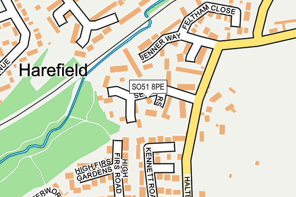 SO51 8PE map - OS OpenMap – Local (Ordnance Survey)