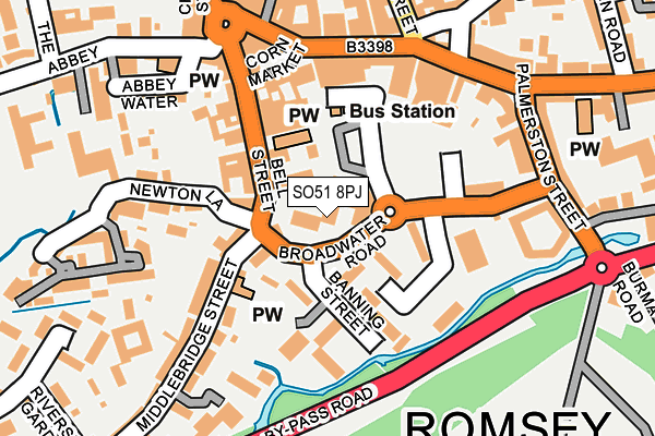 SO51 8PJ map - OS OpenMap – Local (Ordnance Survey)