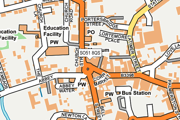 SO51 8QS map - OS OpenMap – Local (Ordnance Survey)