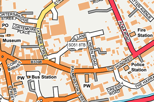 SO51 8TB map - OS OpenMap – Local (Ordnance Survey)