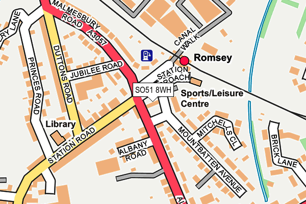 SO51 8WH map - OS OpenMap – Local (Ordnance Survey)