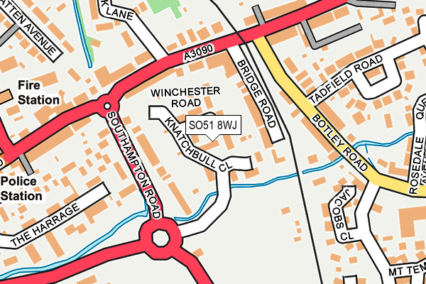 SO51 8WJ map - OS OpenMap – Local (Ordnance Survey)