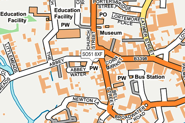 SO51 8XF map - OS OpenMap – Local (Ordnance Survey)