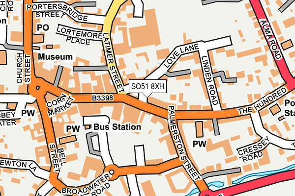 SO51 8XH map - OS OpenMap – Local (Ordnance Survey)