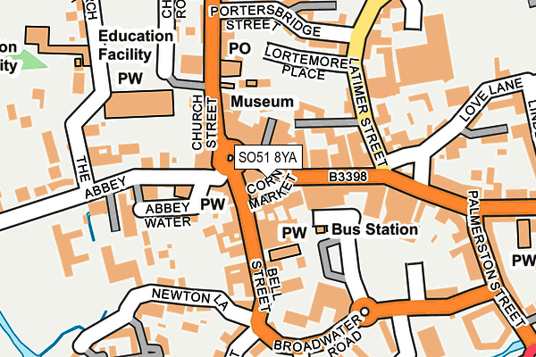 SO51 8YA map - OS OpenMap – Local (Ordnance Survey)