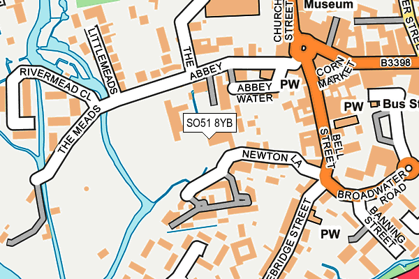 SO51 8YB map - OS OpenMap – Local (Ordnance Survey)