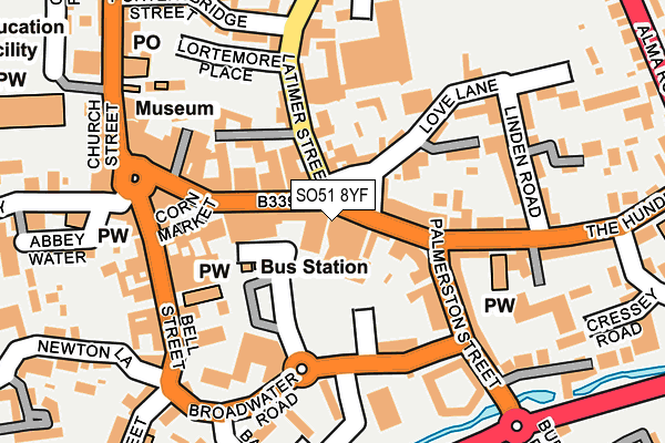 SO51 8YF map - OS OpenMap – Local (Ordnance Survey)