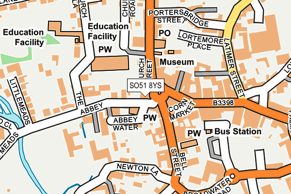 SO51 8YS map - OS OpenMap – Local (Ordnance Survey)