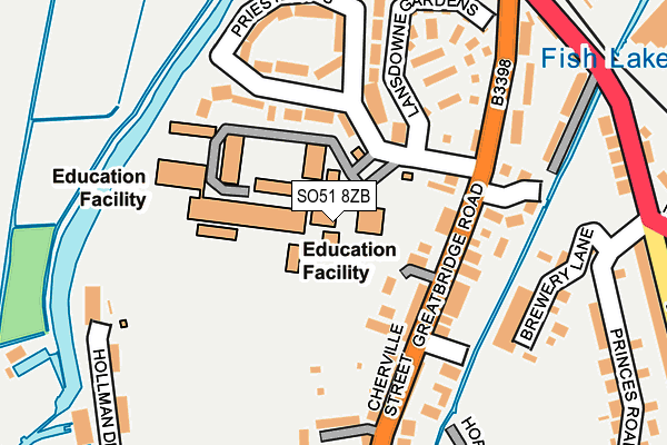 SO51 8ZB map - OS OpenMap – Local (Ordnance Survey)