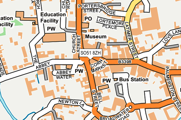 SO51 8ZH map - OS OpenMap – Local (Ordnance Survey)