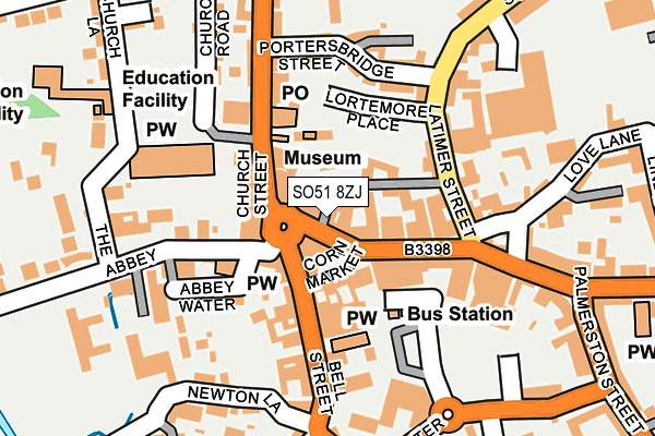 SO51 8ZJ map - OS OpenMap – Local (Ordnance Survey)