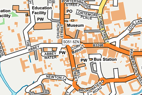 SO51 8ZN map - OS OpenMap – Local (Ordnance Survey)