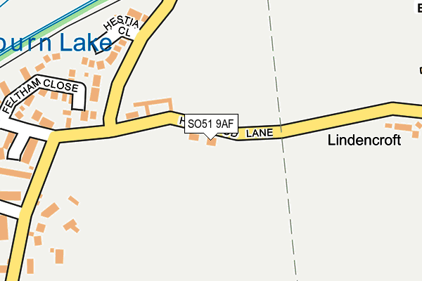 SO51 9AF map - OS OpenMap – Local (Ordnance Survey)