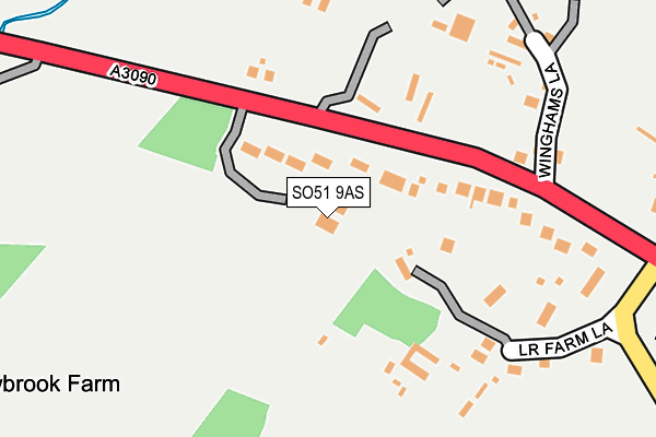 SO51 9AS map - OS OpenMap – Local (Ordnance Survey)