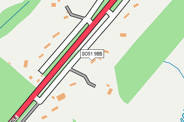 SO51 9BB map - OS OpenMap – Local (Ordnance Survey)