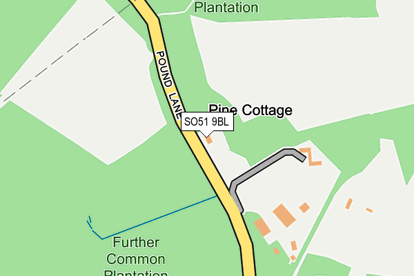 SO51 9BL map - OS OpenMap – Local (Ordnance Survey)