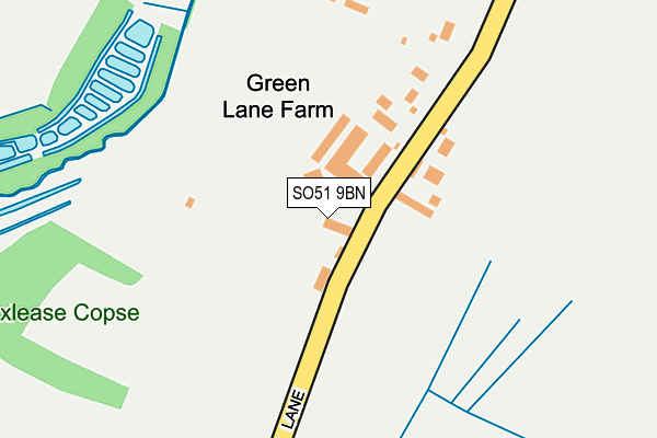 SO51 9BN map - OS OpenMap – Local (Ordnance Survey)