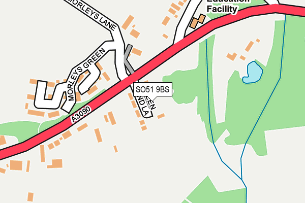 SO51 9BS map - OS OpenMap – Local (Ordnance Survey)