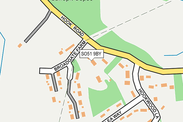 SO51 9BY map - OS OpenMap – Local (Ordnance Survey)