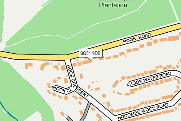 SO51 9DB map - OS OpenMap – Local (Ordnance Survey)